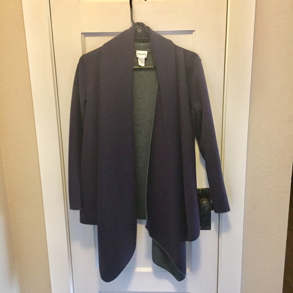 Chico’s Eggplant Jacket Size 0